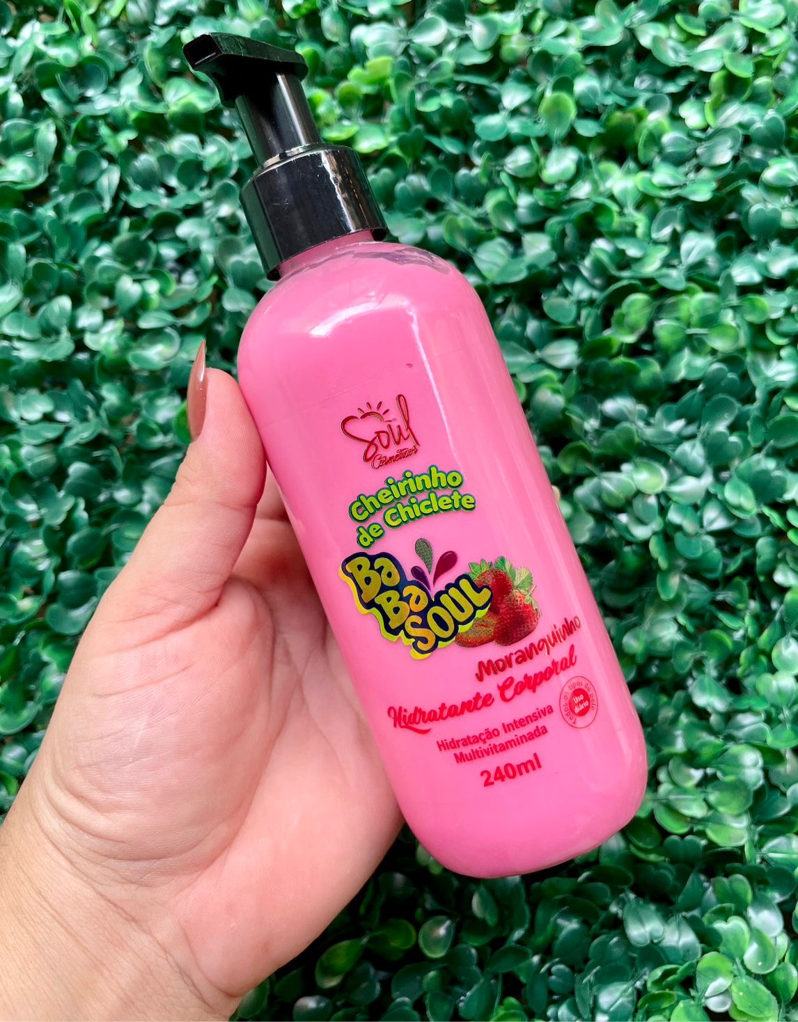 🍓 BaBa Soul – Crème Hydratante Corporelle Parfum Chewing-gum à la Fraise