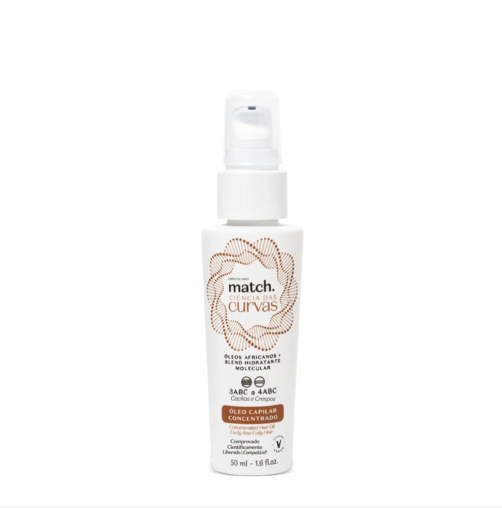 Huile capillaire multi-bénéfices Match Curve Science, 50 ml