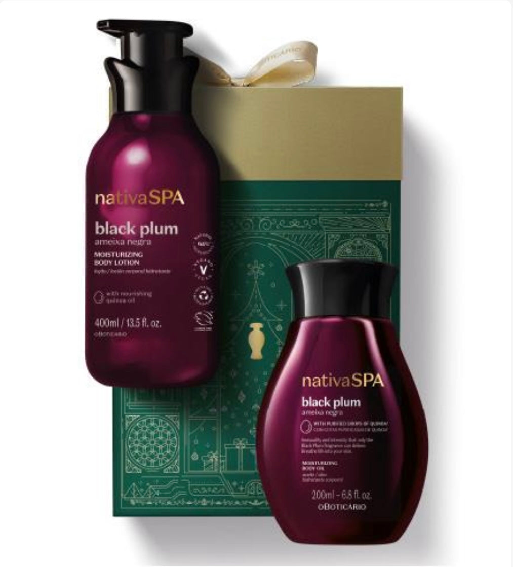 Coffret de Noël Nativa SPA Huile de Prune Noire