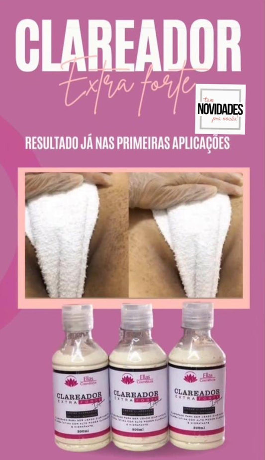 🌸 Crème Éclaircissante Extra Forte – Ellas Cosméticos (300 ml)