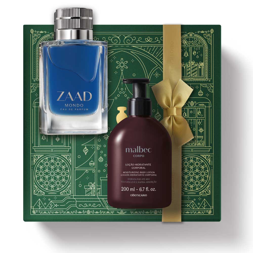 Coffret cadeau de Noël : Parfum Zaad Mondo + Malbec