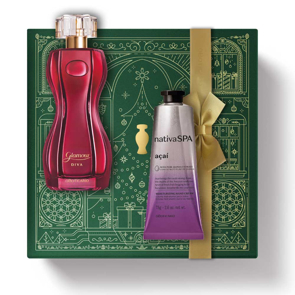 Coffret cadeau de Noël Glamour Diva Parfum + Açaï