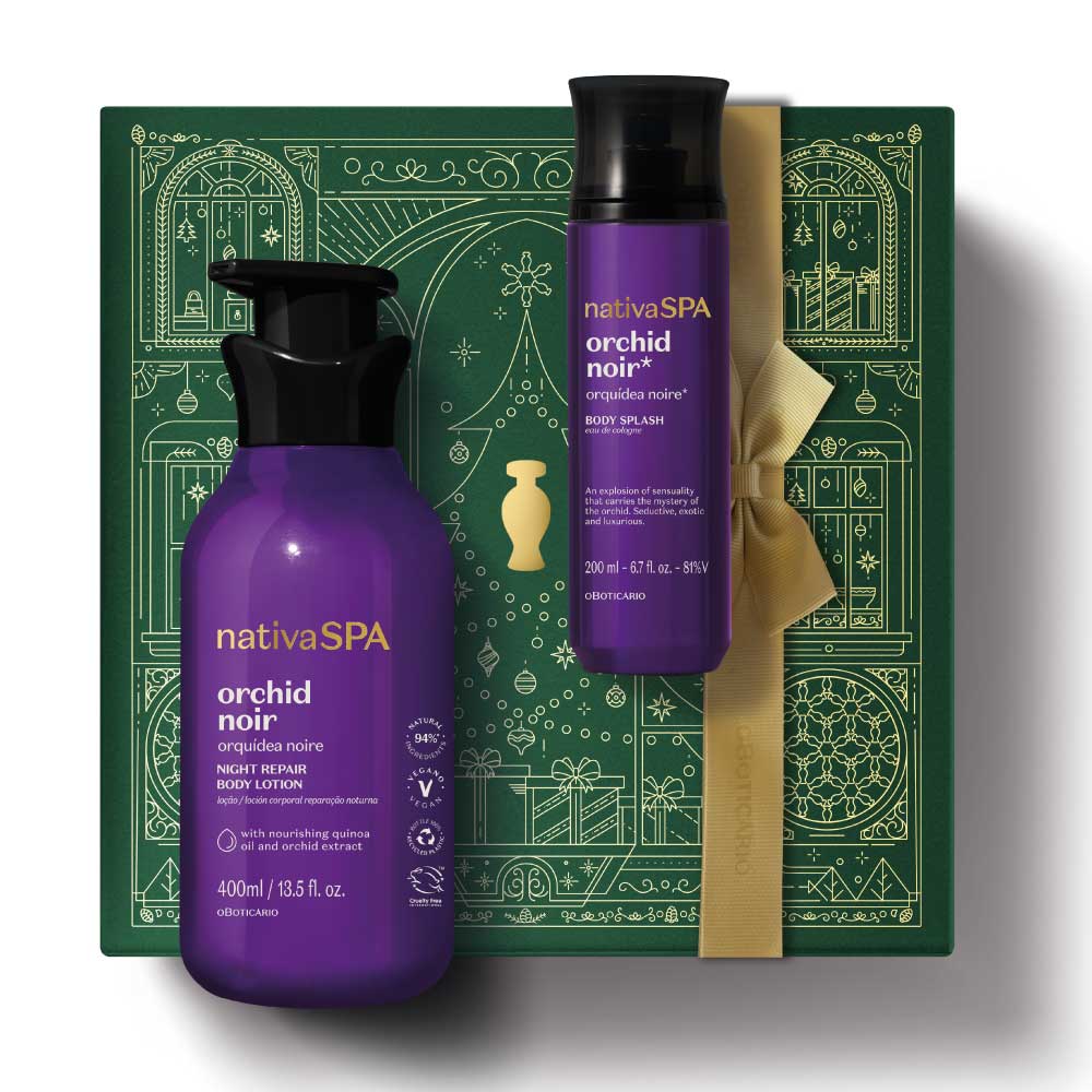 Coffret de Noël pour la peau parfumée, Nativa SPA Orchidée Noire