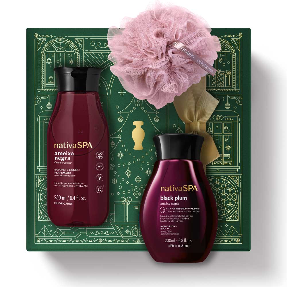 Coffret de Noël Nativa SPA Huile de Prune Noire