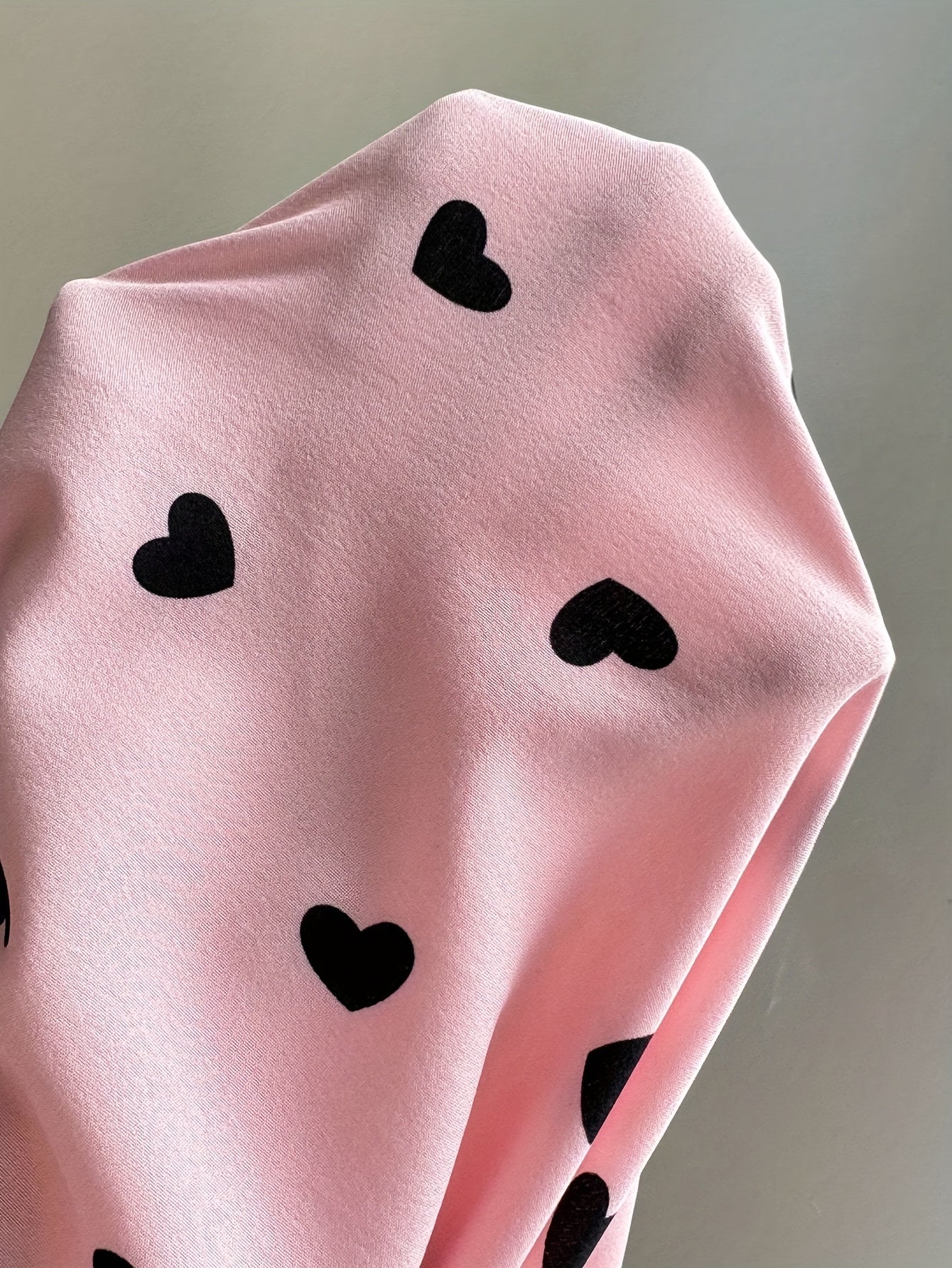 💕 Chemisier Élégant Femme à Imprimé Cœurs avec Manches Bouffantes et Nœud sur le Devant