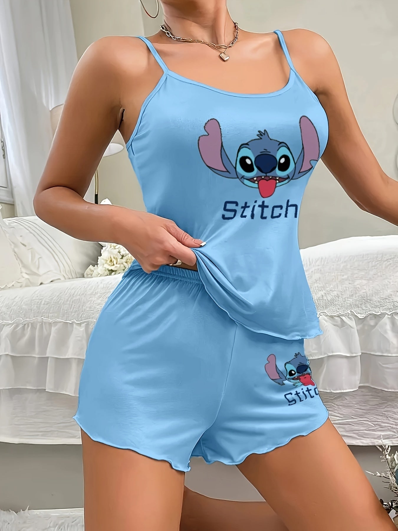 Ensemble de Pyjama Femme Disney Stitch – Débardeur Imprimé