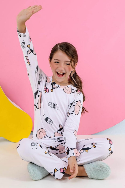 ✨ Pyjama enfant manches longues « Petite Vache »