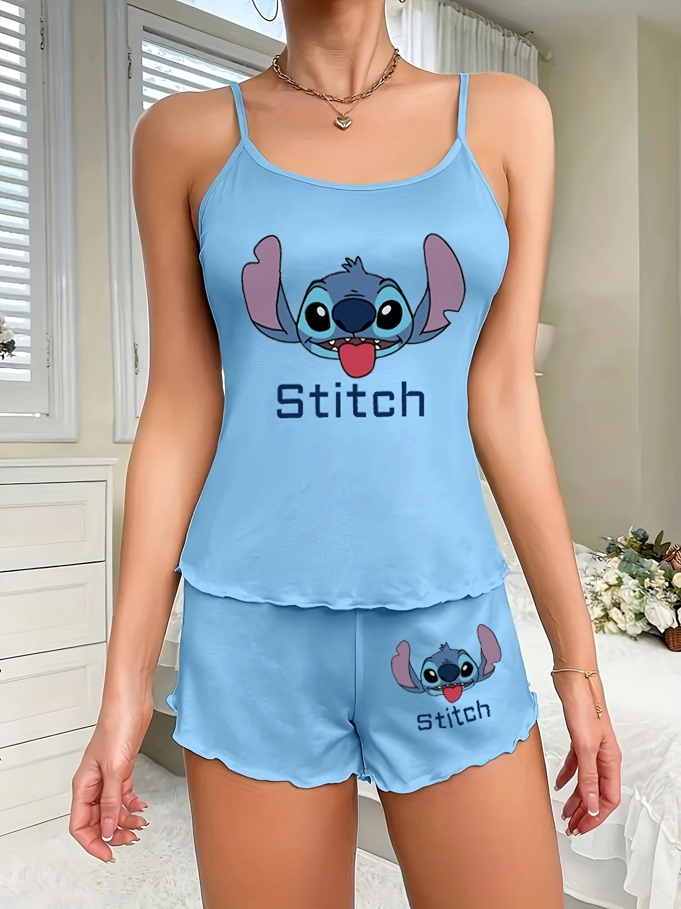 Ensemble de Pyjama Femme Disney Stitch – Débardeur Imprimé