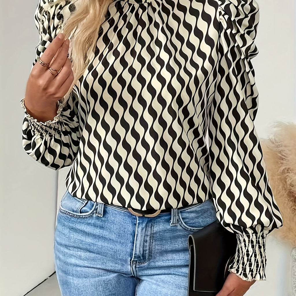 Chemisier élégant noir et blanc pour femme — parfait pour le bureau comme pour les sorties.
Chemisier formel et polyvalent, idéal pour un usage professionnel ou quotidien, ainsi que pour les événements sociaux tout au long de l’année.
Tissu confortable, m
