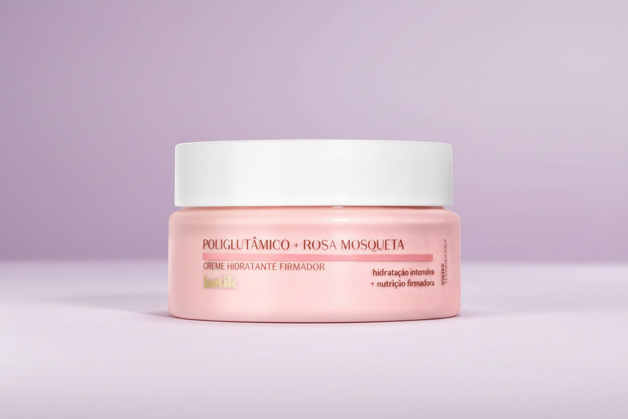 Crème Hydratante Raffermissante Poliglutamique + Rose Musquée Botik, 50 g