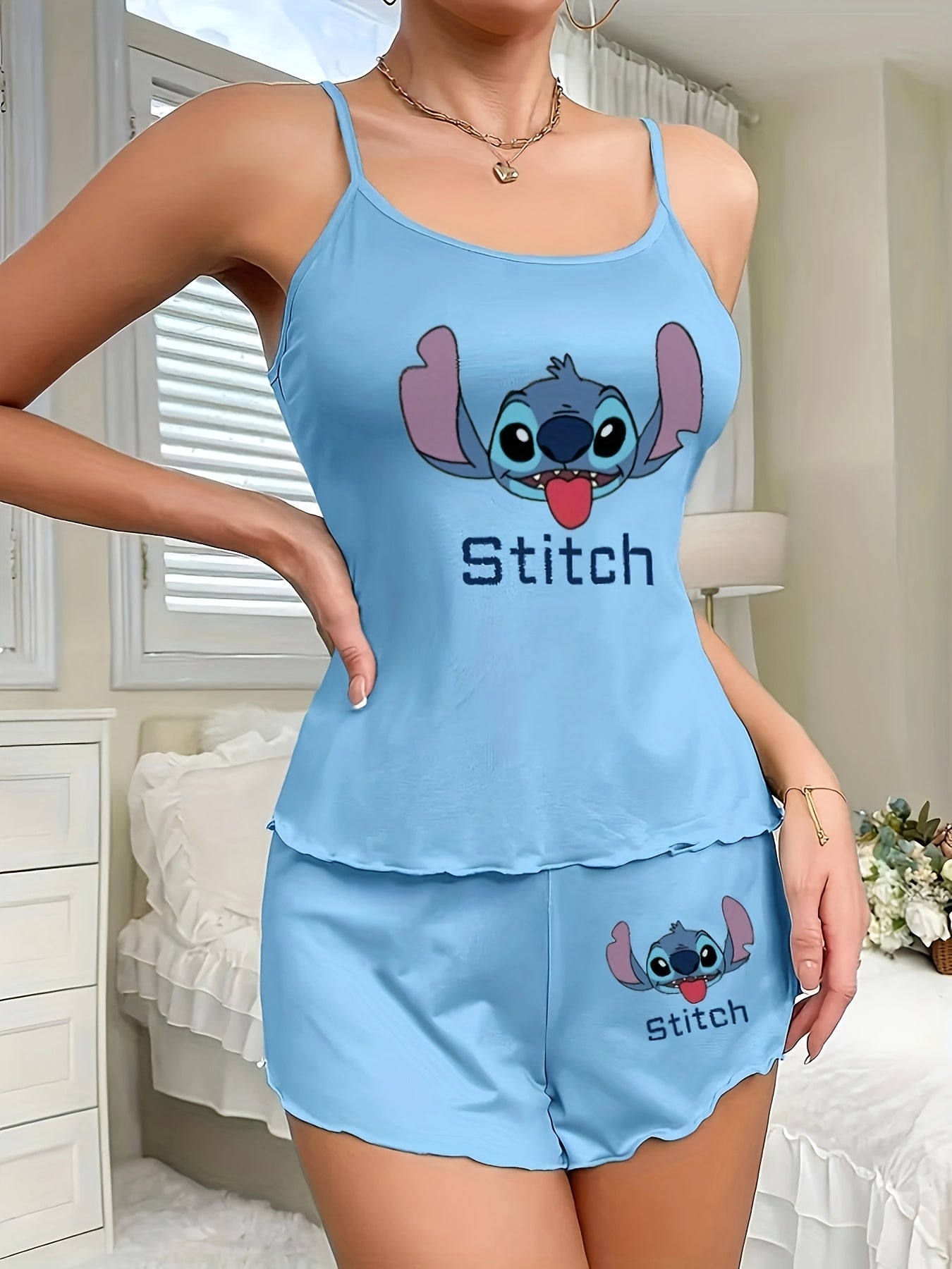 Ensemble de Pyjama Femme Disney Stitch – Débardeur Imprimé