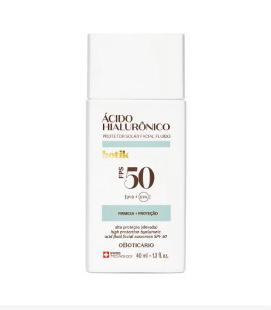 Fluide Solaire Visage SPF 50 Botik à l’Acide Hyaluronique, 40 ml
