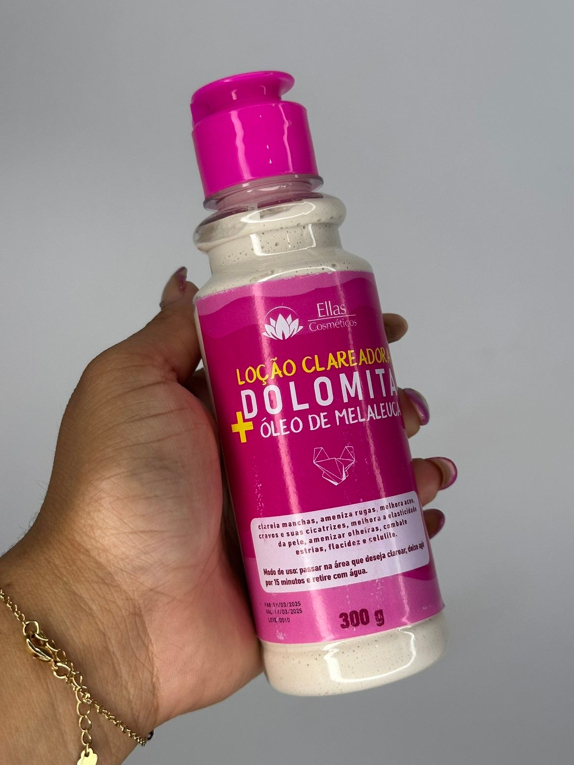 Lotion blanchissante Dolomite + Huile d'arbre à thé Ellas Cosmetics