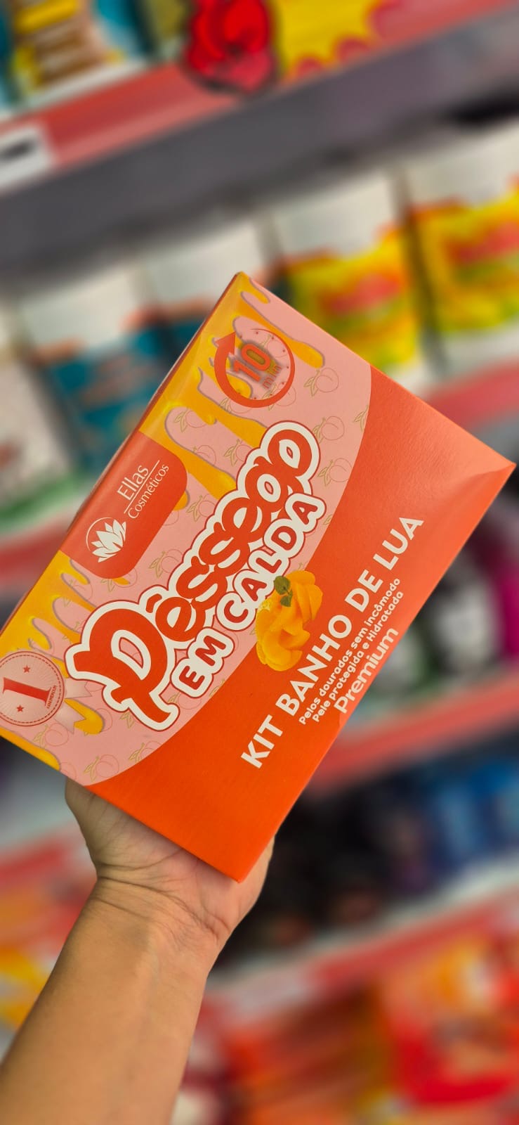 🌞 🍑 Kit Banho de Lua Premium “Pêssego em Calda” (Ellas Cosméticos)