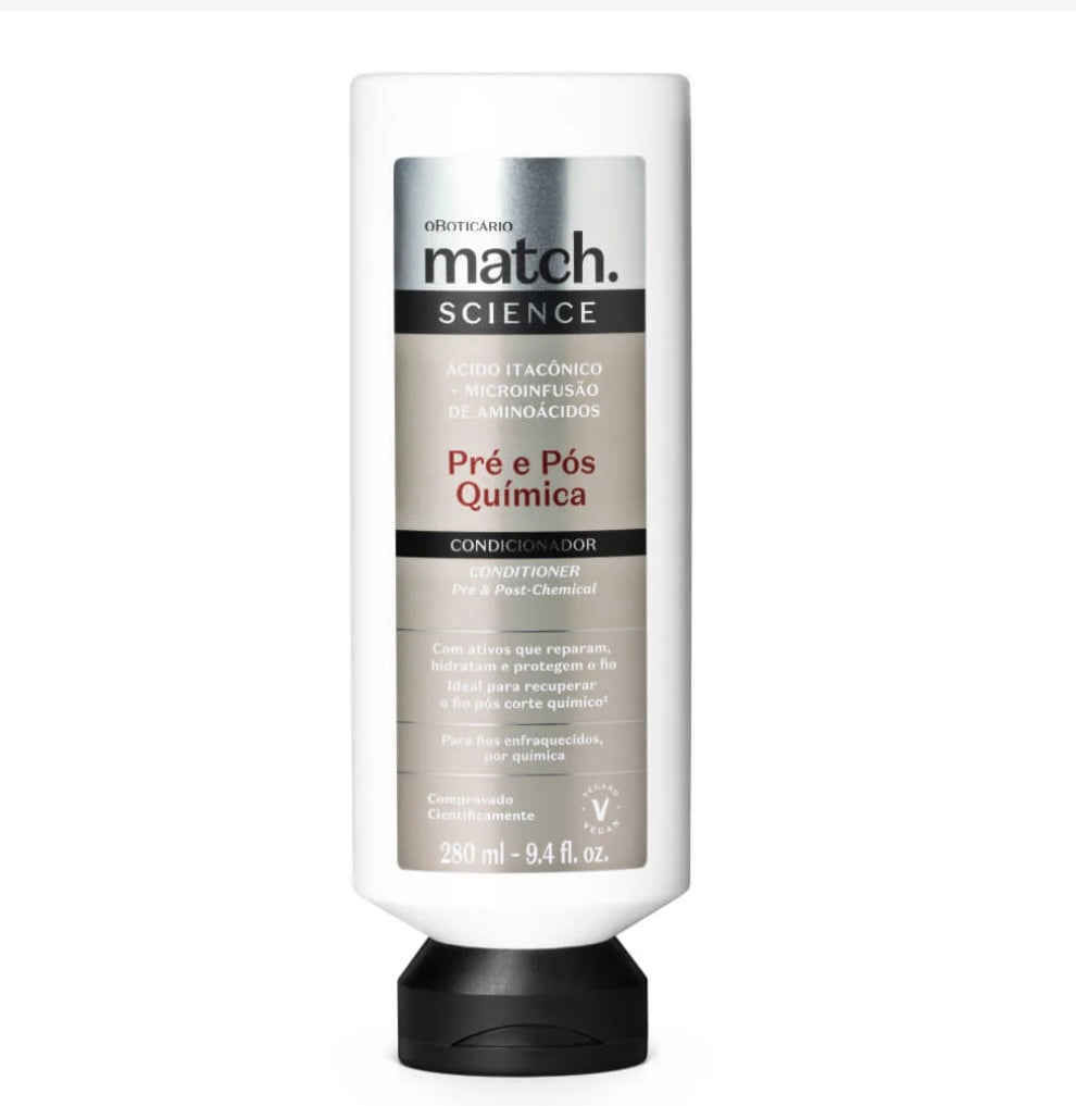 Match Science Après-shampoing pré et post-traitement chimique, 280 ml