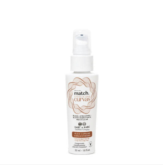 Huile capillaire multi-bénéfices Match Curve Science, 50 ml