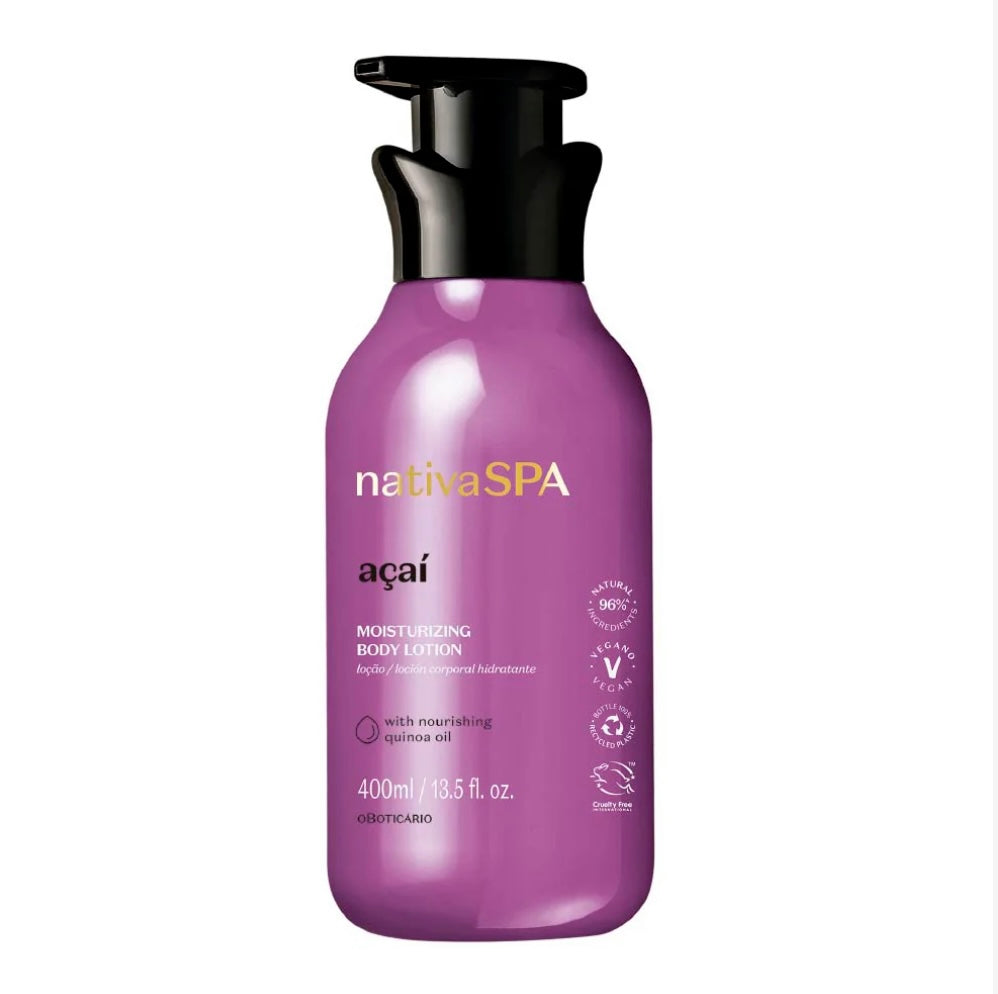 Lotion hydratante à l'açaï Nativa SPA, 400 ml