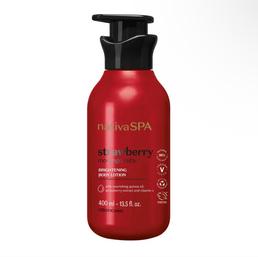 Lotion corporelle hydratante Nativa Spa Ruby Strawberry, 400 ml