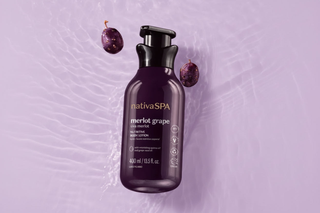 Lotion Hydratante Corporelle Nativa Spa, Raisin Merlot , 400ml