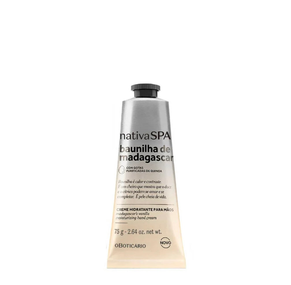 Crème pour les mains à la vanille de Madagascar Nativa Spa, 75 g