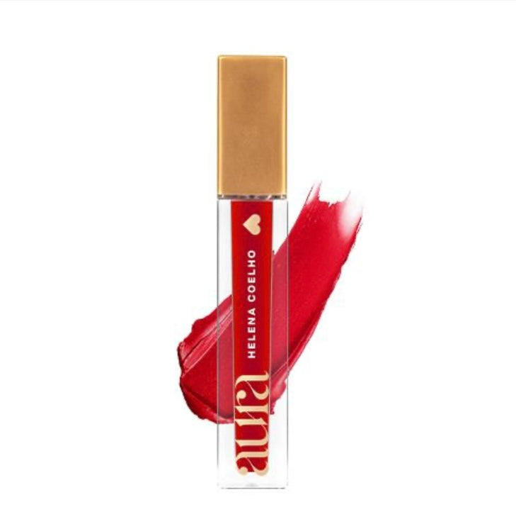 Rouge à lèvres liquide mat aura de Helena Coelho, 4ml-Couleur Rouge Indestructible