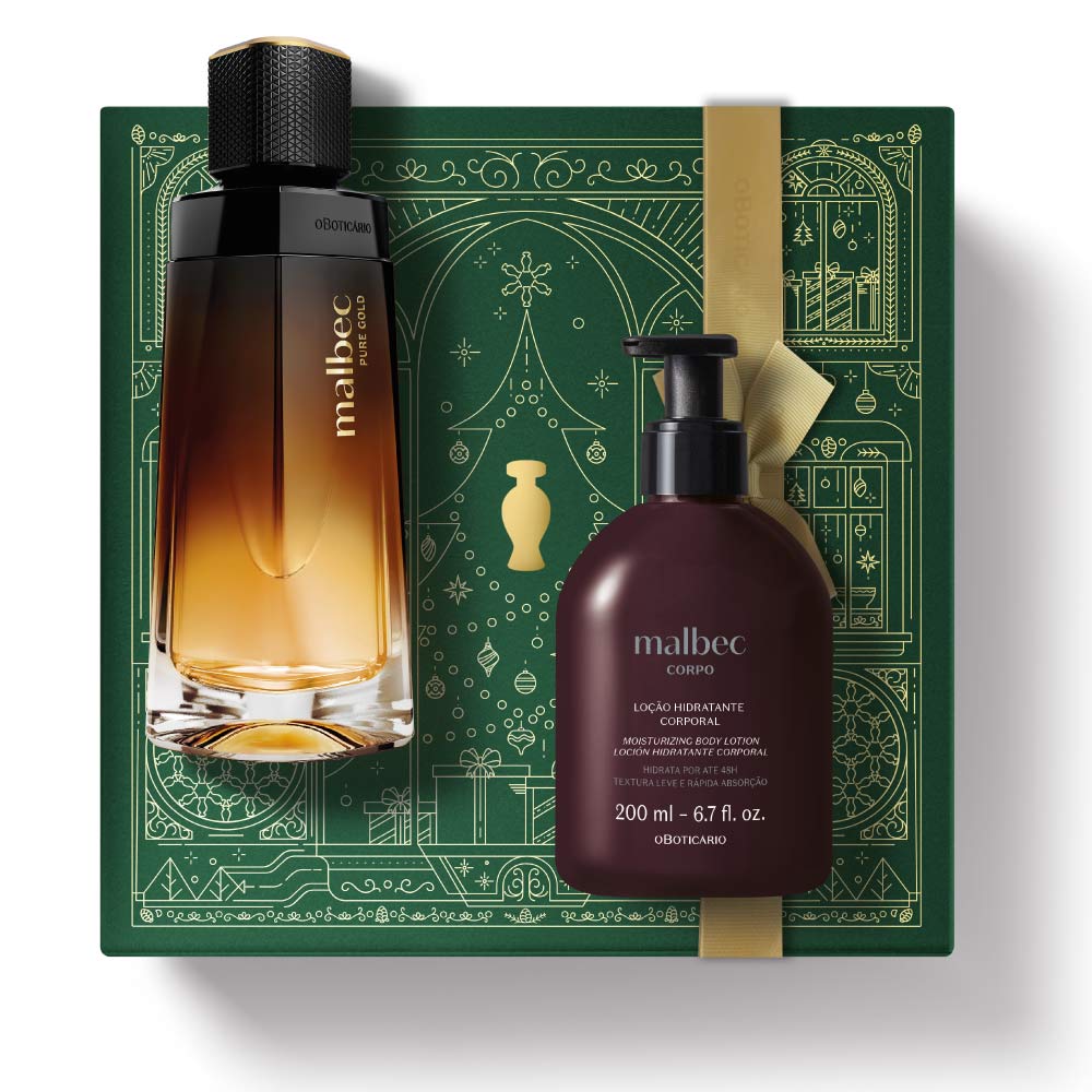 Coffret de Noël Lotion Malbec Pure Gold