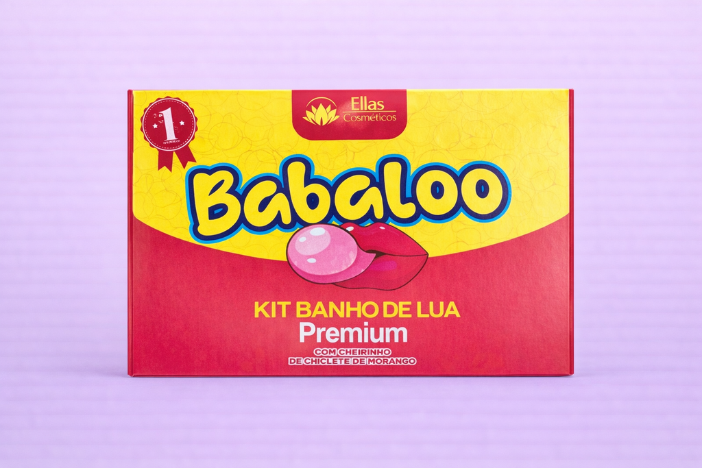 Kit Banho de Lua – Premium -  bubble-gum / fraise