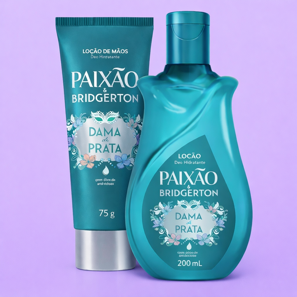 Coffret Passion & Bridgerton Silver Lady Lotion : Crème hydratante pour le corps et les mains avec action déodorante