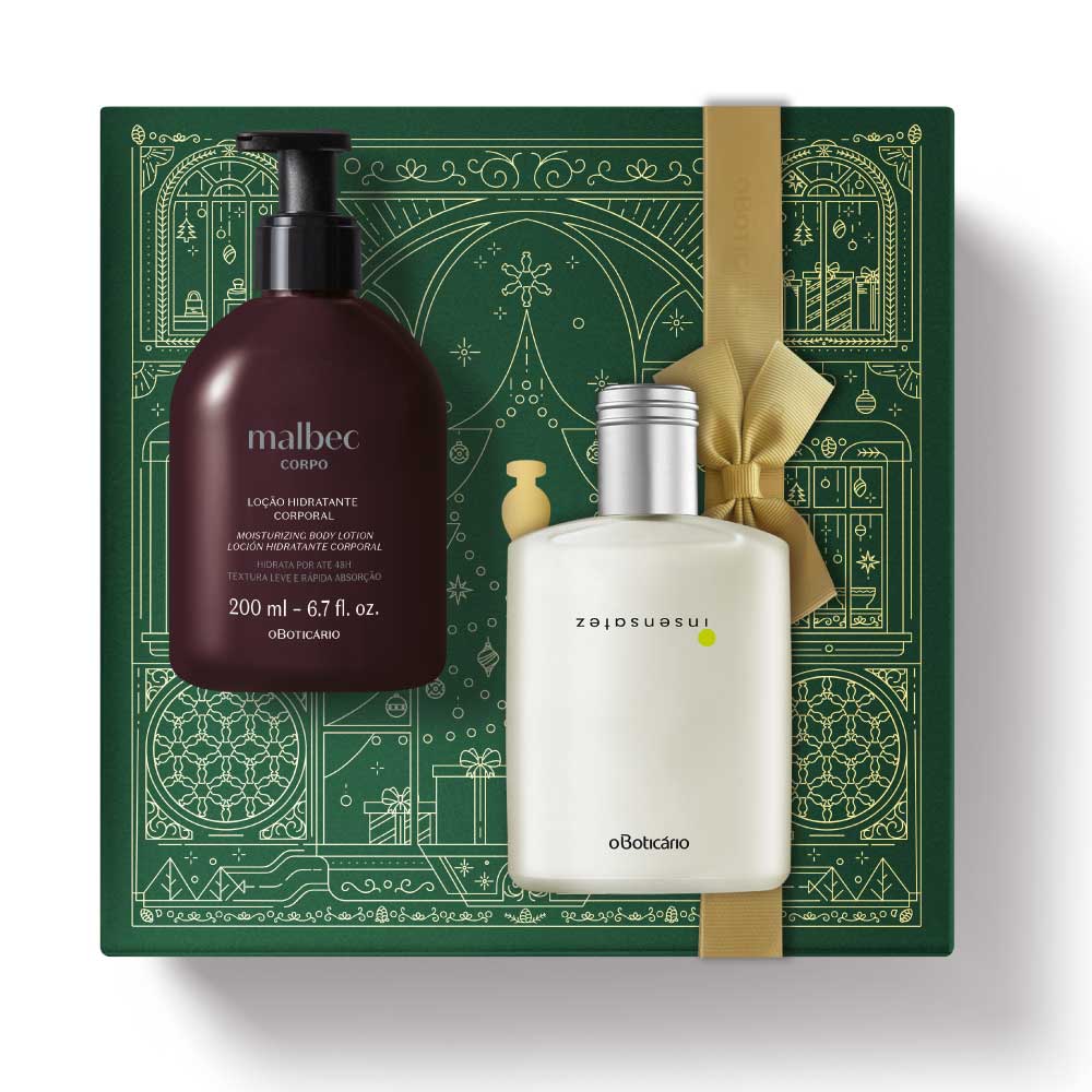 Coffret cadeau de Noël : Parfum Insensatez + Malbec