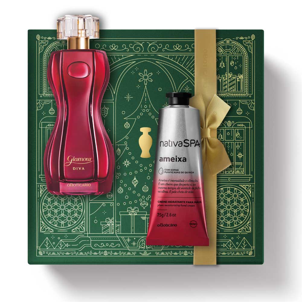 Kit de Natal Perfume Glamour Diva + Ameixa