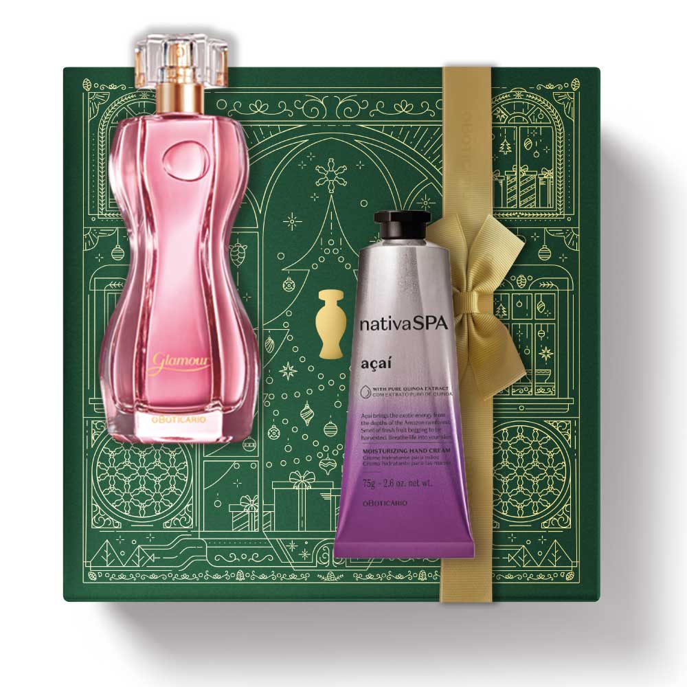Coffret cadeau de Noël Parfum Glamour + Açaï