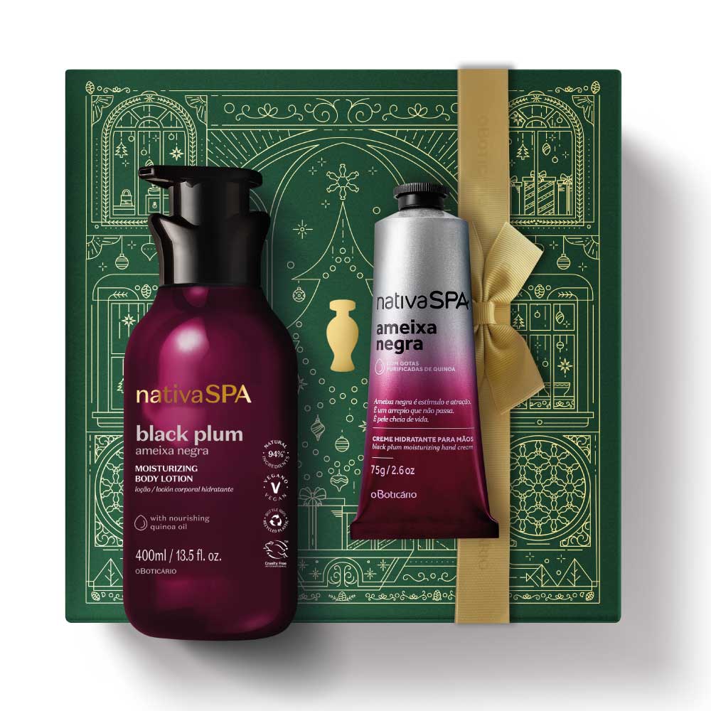 Coffret de bain relaxant Nativa SPA Black Plum pour Noël