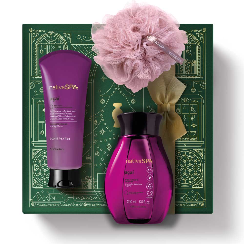 Kit de soins de Noël Nativa SPA Huile d'Açaí