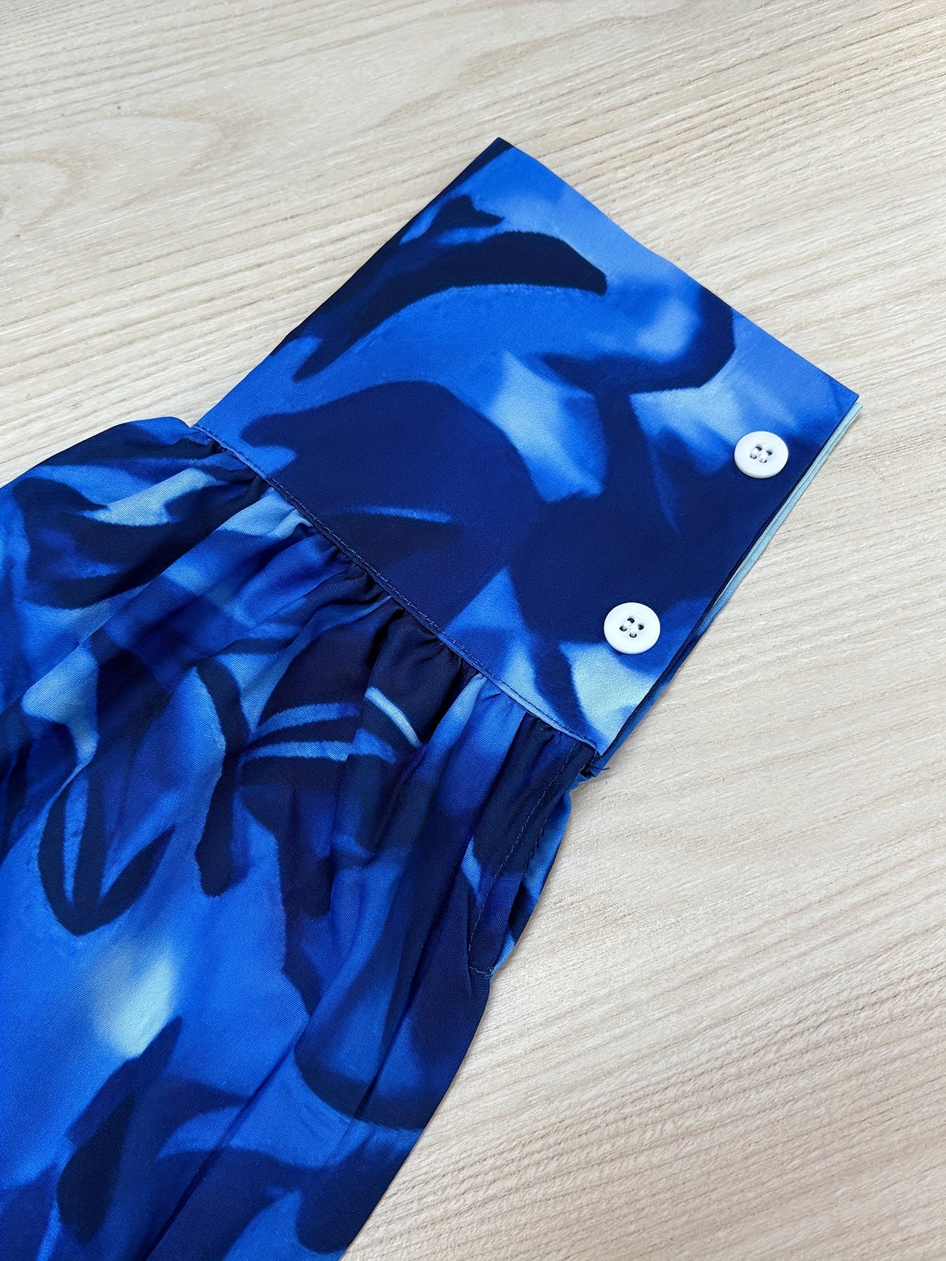 Print Women's Plus Size Blouse - Long Sleeve Button-Up Shirt with Lapel Collar, Casual & Travel-Ready for Spring/Summer, Vacation Clothing | Smooth Texture Fabric